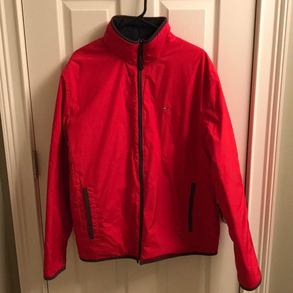 tommy hilfiger red green blue jacket